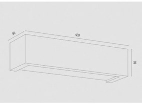 Aplică CASERTA 2xE27/15W/230V 42 cm Argon 7169