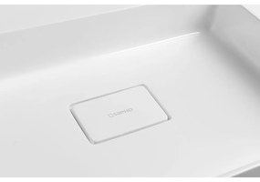 Chiuvetă dublă albă din compozit mineral 96x44 cm Godiva – Sapho