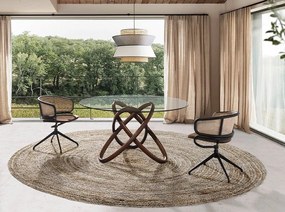 Scaun pivotant design modern Rattan