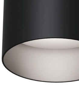 Spot aplicat design tehnic Slim negru 8,5cm