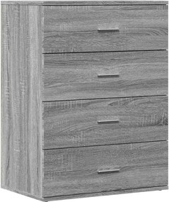 vidaXL Servantă, gri sonoma, 60x39x80 cm, lemn prelucrat