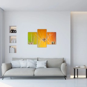 Tablou cu picături pe plantă (90x60 cm)