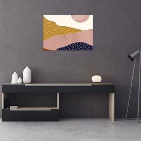 Tablou pe sticlă - Răsărit de soare (70x50 cm)