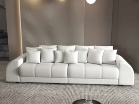 Canapea extensibilă dumonde cu 2 lăzi de depozitare si sezut confortabil din spuma high-density, Verona Euphoria Ivory 310x100 cm
