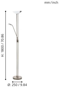 Eglo 93876 - LED dimmable lampa BAYA 1 LED/20W + LED/2,5W