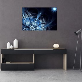 Tablou - Floare albastru închis (90x60 cm)