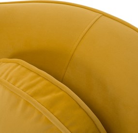 Canapea cu 3 locuri de design, ţesătură Velvet galbenă/gold crom auriu, EZIO TYP 3