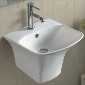 Lavoar suspendat Inter Ceramic dreptunghiular alb lucios 44 cm