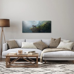 Tablou - Elefant în vârful Taj Mahalului (120x50 cm)