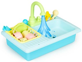 Chiuvetă de bucătărie umplută cu apă cu robinet 12 jucării suplimentare pentru copii