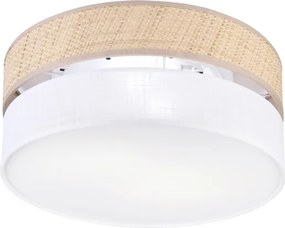 Plafonieră SIRJA DOUBLE BOHO, 2 x E14, 15 W, 230 V, Ø 35 cm, bej/alb