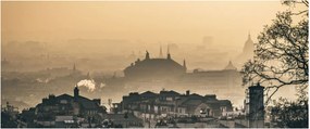 Tablou - Orașul în ceață (120x50 cm)