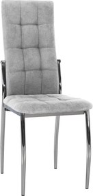 Scaun ADORA 2 NEW, gri/crom, stofa clasica/metal, 46x57x99 cm