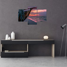 Tablou -Barcă la mal (90x60 cm)