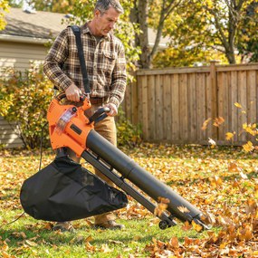 Outsunny 3-în-1 Suflantă, Aspirator, Tocător pentru Frunze 3000W, Ușor | Aosom Romania