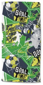 Prosop de plajă verde din catifea pentru copii 75x150 cm Goaltime – Good Morning