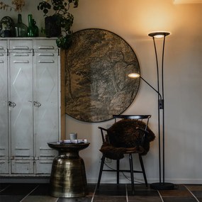 Lampă de podea modernă neagră cu braț de citire inclus - Ibiza