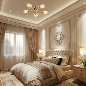 Lustră aplicată Brilagi MEGAPOLIS 5xE14/60W/230V auriu