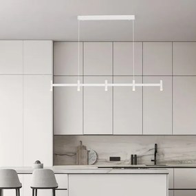 Lustra liniara cu 5 spoturi LED 3000K POETIC alb