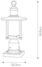 Lampă de exterior Kichler KL-RIVERWOOD3-M RIVERWOOD 1xE27/60W/230V IP44 negru