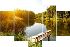 Tablou - Lac la munte (150x105 cm)