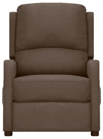 339028 vidaXL Fotoliu rabatabil, gri taupe, material textil