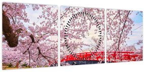Tablou - Hirosaki, Japonia (cu ceas) (90x30 cm)