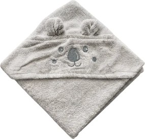 Prosop pentru copii cu gluga KODA 75x75 cm, gri