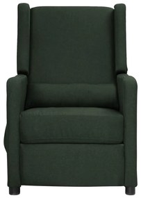 339016 vidaXL Fotoliu de masaj, verde închis, material textil