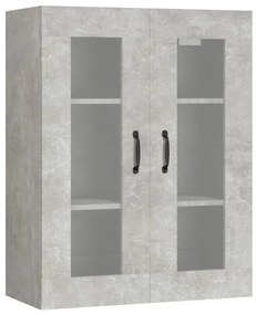812289 vidaXL Dulap de perete suspendat, gri beton, 69,5x34x90 cm