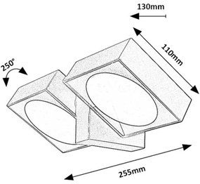 Aplică LED de exterior Rabalux 77101 TELDE 2xLED/7W/230V IP54 antracit