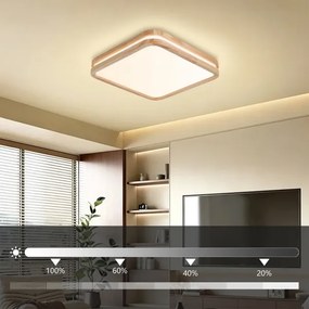 BRILAGI - Lampă LED dimabilă MOLINA SQUARE LED/48W/230V stejar 40x40 cm + telecomandă