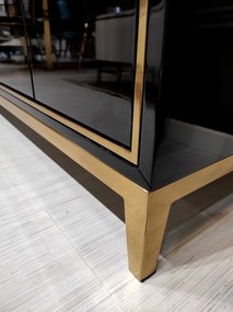 Consola Rennes negru/gold – H100 cm