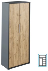Dulap de birou cu lacăt Hamila NEW TYP 31 (grafit + stejar artisan). 1028788