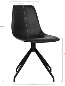 Scaune de dining gri 2 buc. Monaco – House Nordic