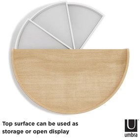 Organizator de baie în culoare naturală rotativ Moona – Umbra