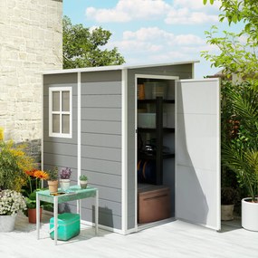 Outsunny Magazie din metal pentru gradina, Gri