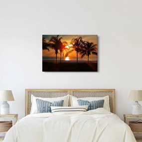 Tablou cu palmier în apus de soare (90x60 cm)