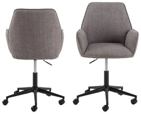 Scaun de birou gri Glenda – Actona