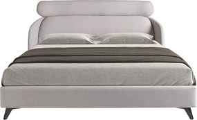 Pat dublu tapitat design LUX Light grey 180x200cm