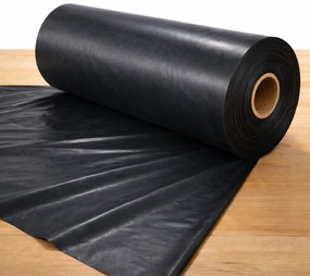 Folie constructii 4 m latime, neagra - 140 microni