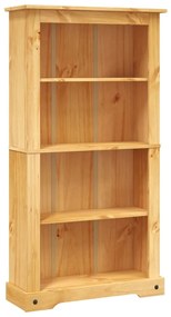 243743 vidaXL Bibliotecă 4 rafturi pin, stil mexican Corona 81 x 29 x 150 cm