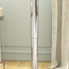 HOMCOM Masă de Bar Rotundă Ø63 cm, Reglabilă pe Înălțime 67-93 cm, cu Structură Metalică și Blat Rotativ 360°, Albă | Aosom Romania