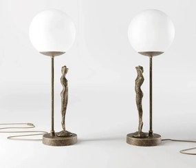 Lampa de masa figura feminina din alama Donne