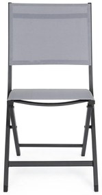 Scaun de grădină gri din metal Elin – Bizzotto