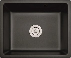 Chiuveta compozit Inter Ceramic finisaj negru granit 55x45 cm fara picurator