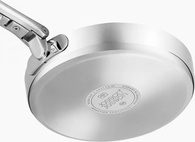 Tigaie adâncă Joseph Joseph Space 1000025, 24 cm, mâner rabatabil, oțel inoxidabil, cuptor până la 232 °C, inducție, inox