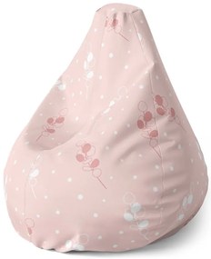 Sac de șezut Pear flori albe și roz - pentru copii, roz