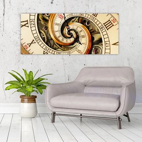 Tablou cu ceas (120x50 cm)