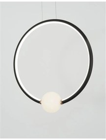 Lustra LED dimabila cu telecomanda design modern Celia negru
